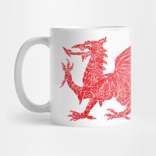 Geometric Welsh Dragon Mug